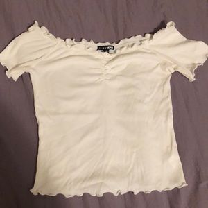 Fashion Nova Off The Shoulders White Top